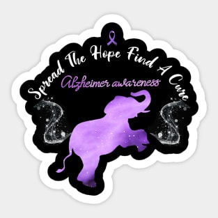 Alzheimer Awareness Spread The Hope Find A Cure Gift Sticker